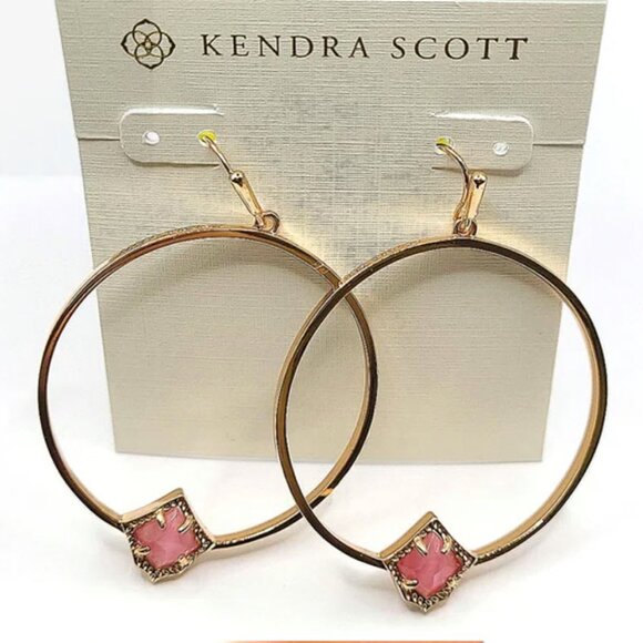 Kendra Scott Rose Gold Elberta Hoop Earrings - Picture 4 of 7